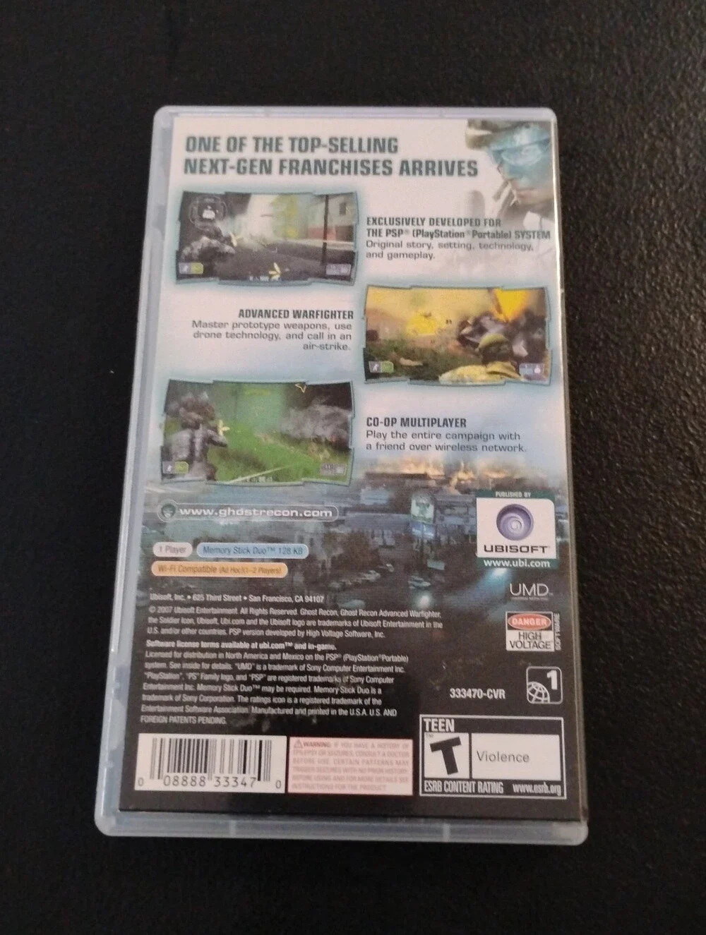 Tom Clancy's Ghost Recon Advanced Warfighter 2 (Sony PSP) - Complete with Manual